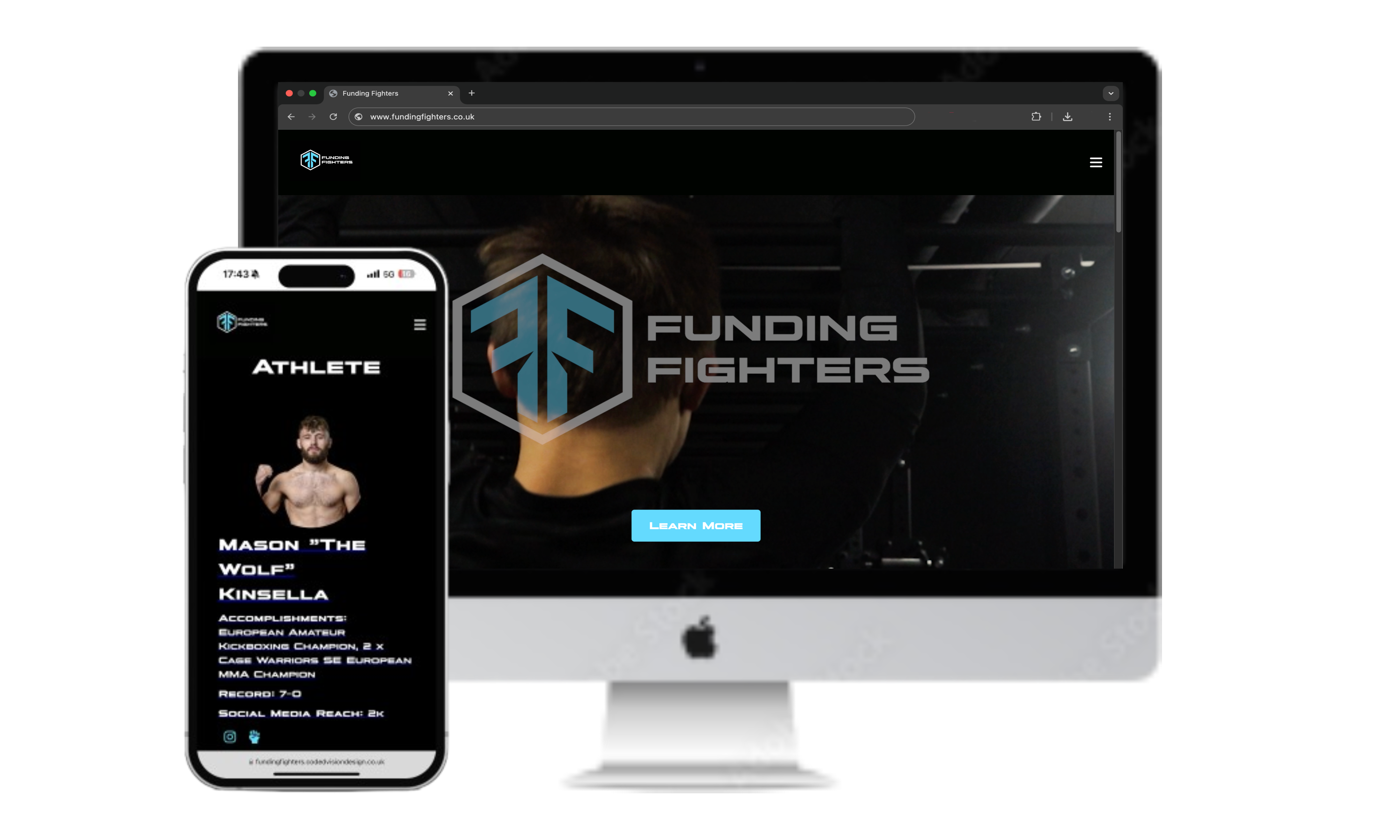 Funding Fighters Website Screenshot in Chelmsford